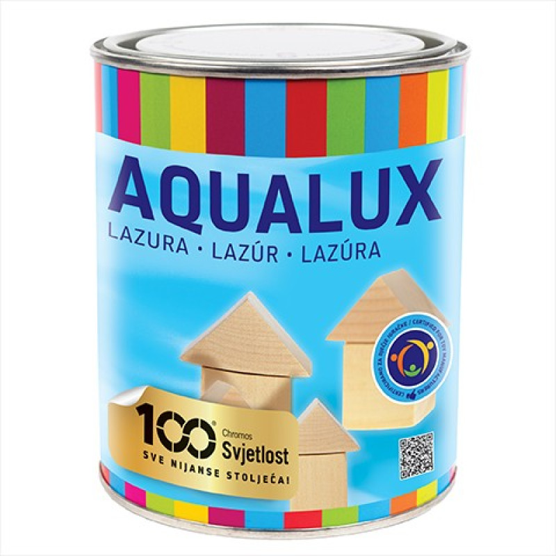 Aqualux vízbázisú lazúr 02 színtelen 0,75 lit. (6db/#)