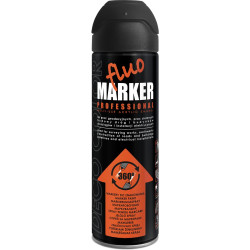 Fluo Marker 360° fluoreszkáló jelölő spray fekete 500ml. (12db/#)