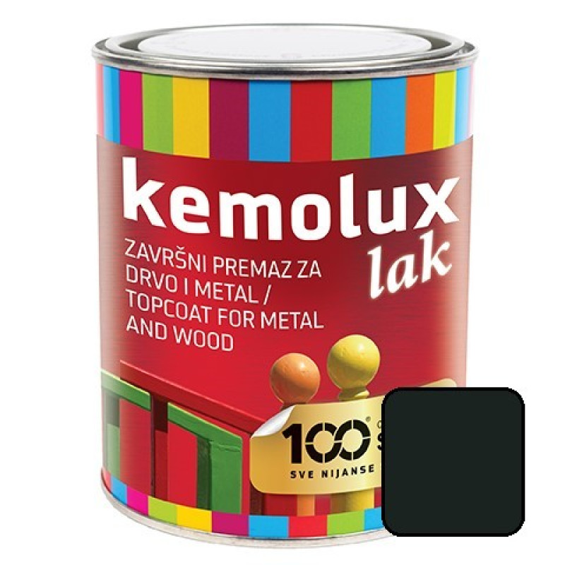 Kemolux zománcfesték fényes fekete L413 0,75 lit. (6db/#)
