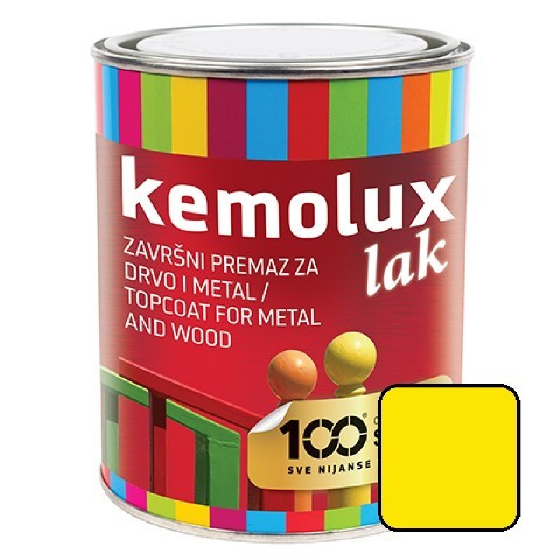 Kemolux zománcfesték fényes sárga L434 0,2 lit. (6db/#)