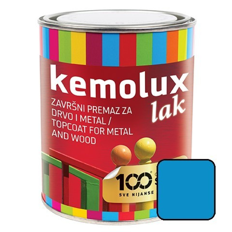 Kemolux zománcfesték fényes világoskék L435 0,2 lit. (6db/#)