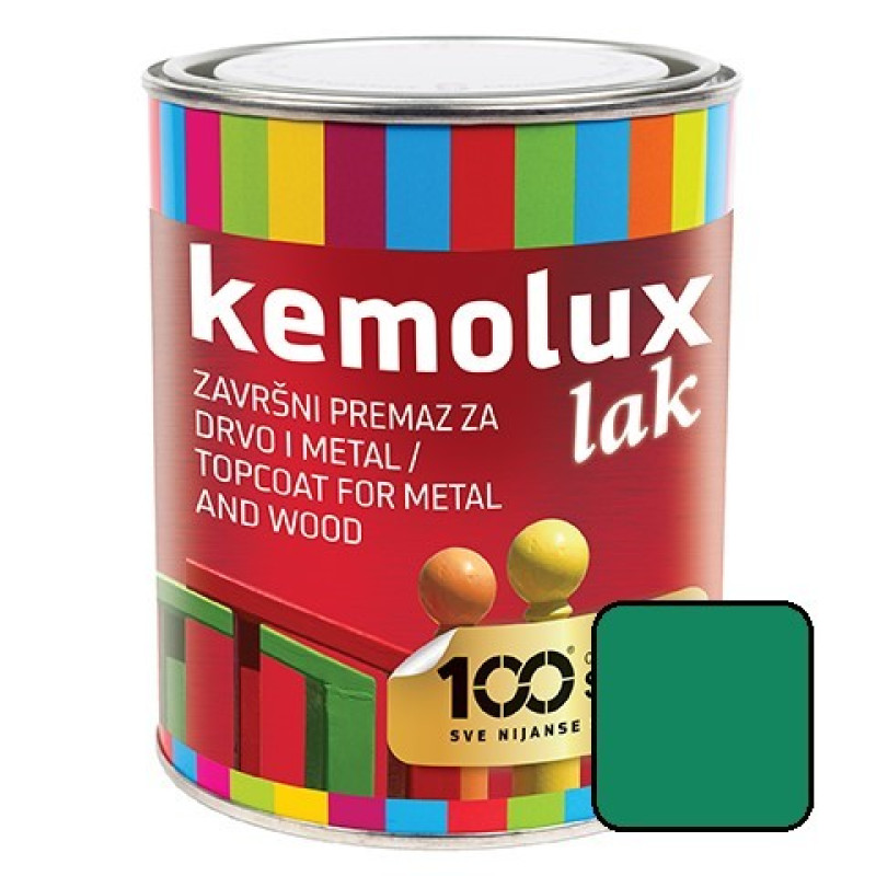 Kemolux zománcfesték fényes zöld L411 0,2 lit. (6db/#)