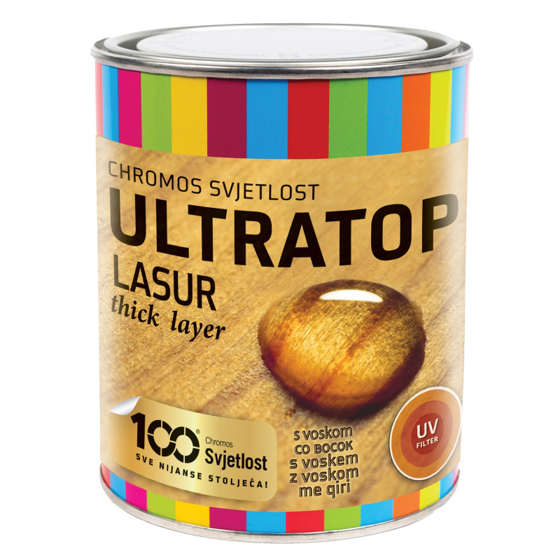 UltraTOP selyemfényű vastaglazúr 01 fehér 0,75 lit. (6db/#)